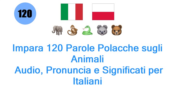 Impara 120 Parole Polacche sugli Animali: Audio, Pronuncia e Significati per Italiani